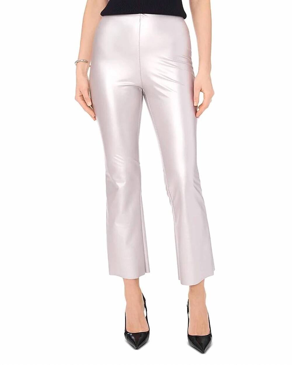 NEW VINCE CAMUTO pull on flare leg pants in silver